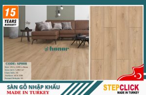 Sàn Gỗ Thổ Nhĩ Kỳ Stepclick SP008-Prime-AC4-8mm