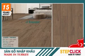 Sàn Gỗ Thổ Nhĩ Kỳ Stepclick SW004-Prime-AC4-8mm