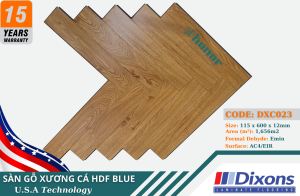 SÀN GỖ XƯƠNG CÁ HDF BLUE – DXC023 – 12mm