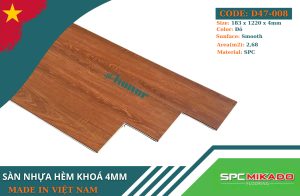 Sàn nhựa hèm khóa D47-008 - 4mm