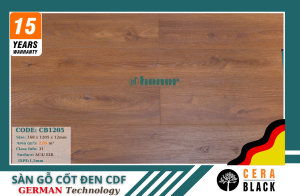 SÀN GỖ CỐT ĐEN CDF CERA BLACK – CB1205 - 12mm