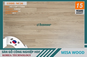 Sàn Gỗ Hàn Quốc MISAWOOD - NC26 - 12mm