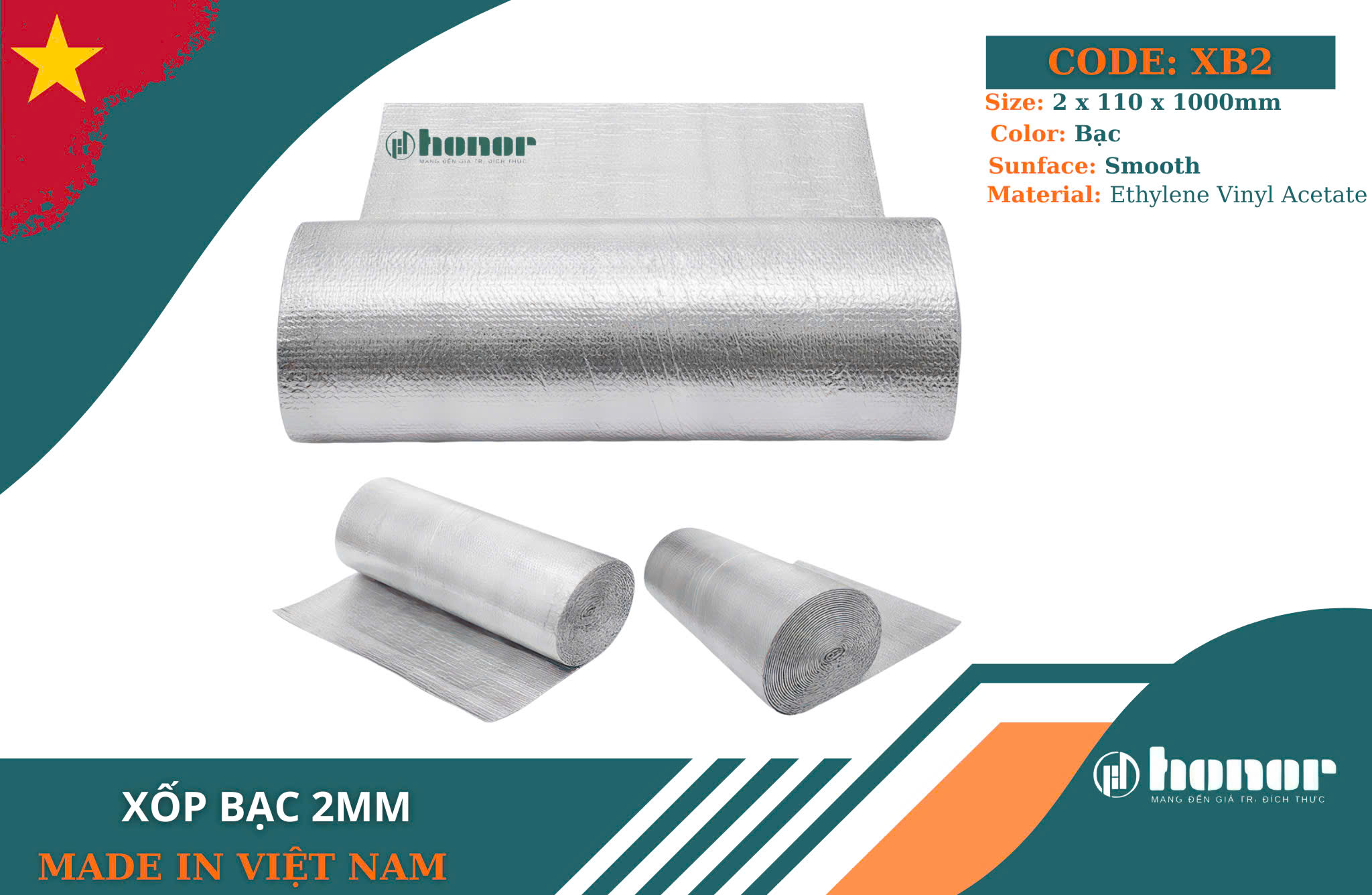 Xốp bạc lót nền 2mm