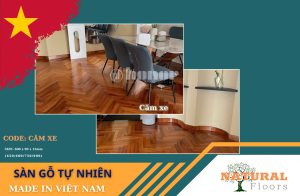 Sàn gỗ tự nhiên xương cá Căm xe