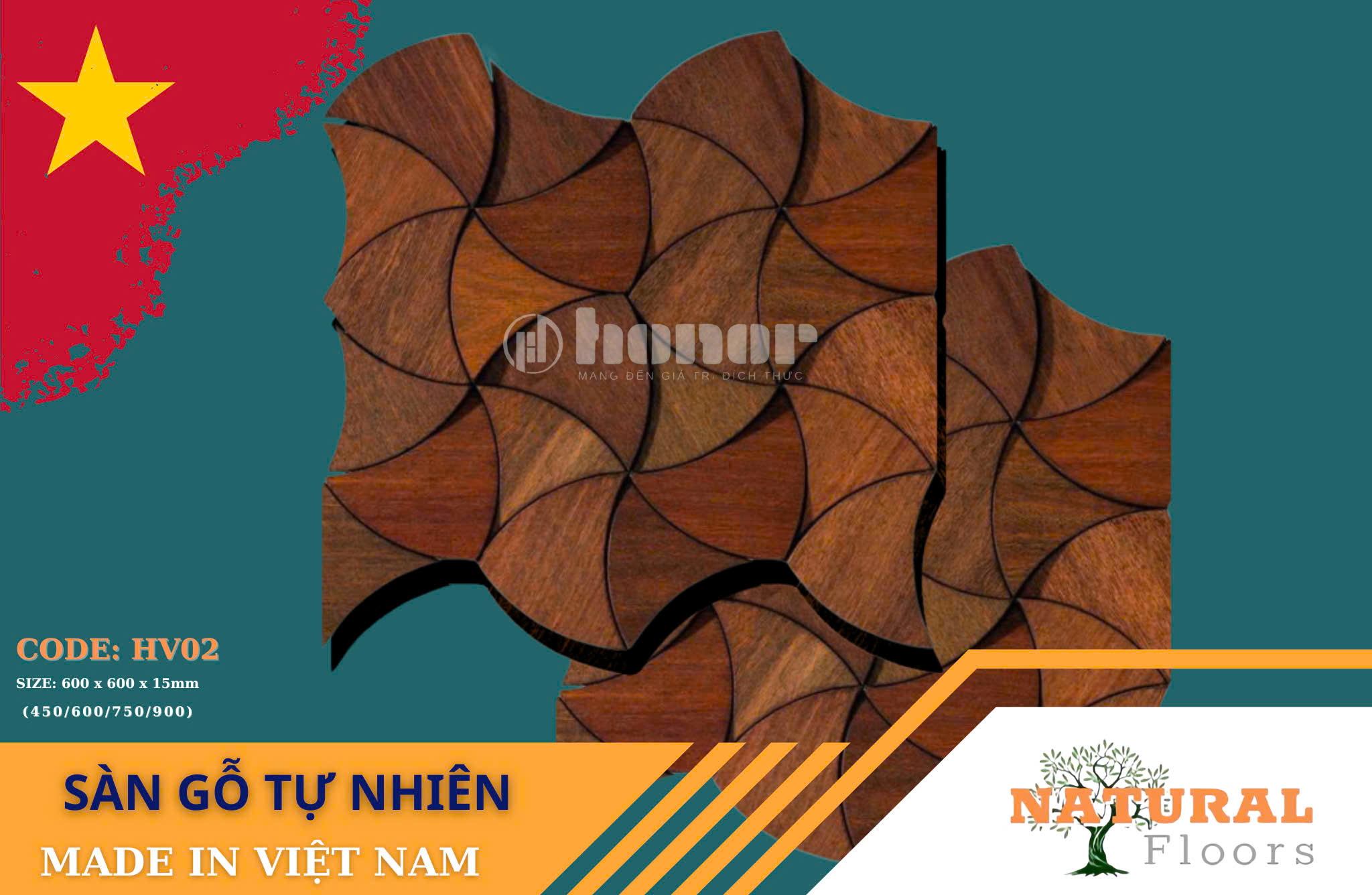 Sàn gỗ tự nhiên hoa văn HV02
