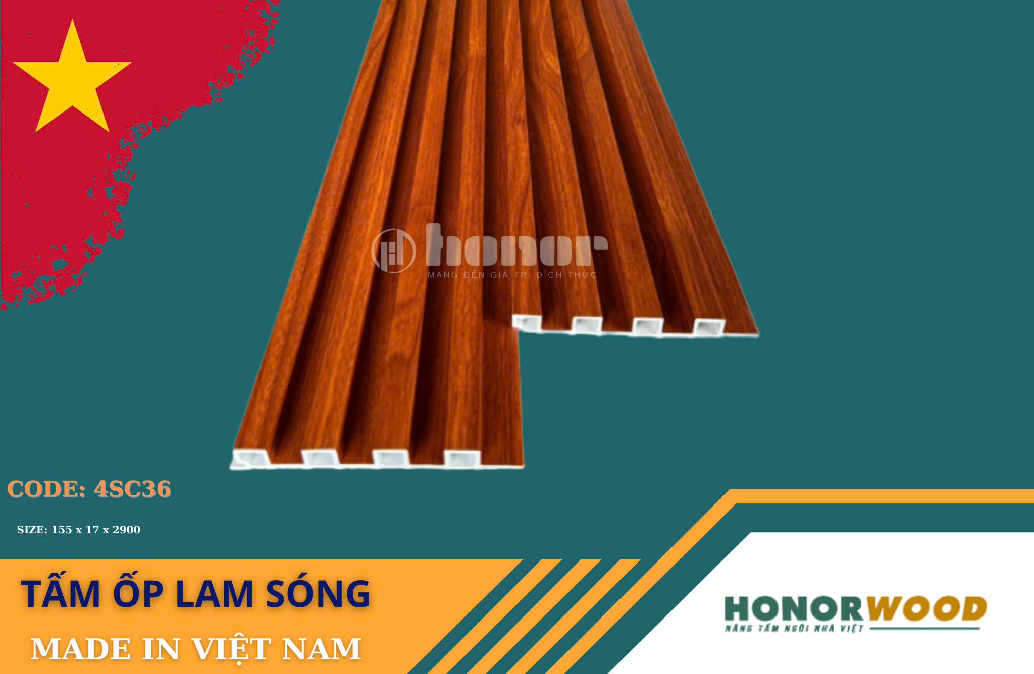 Tấm ốp lam sóng 4SC36 - 17mm
