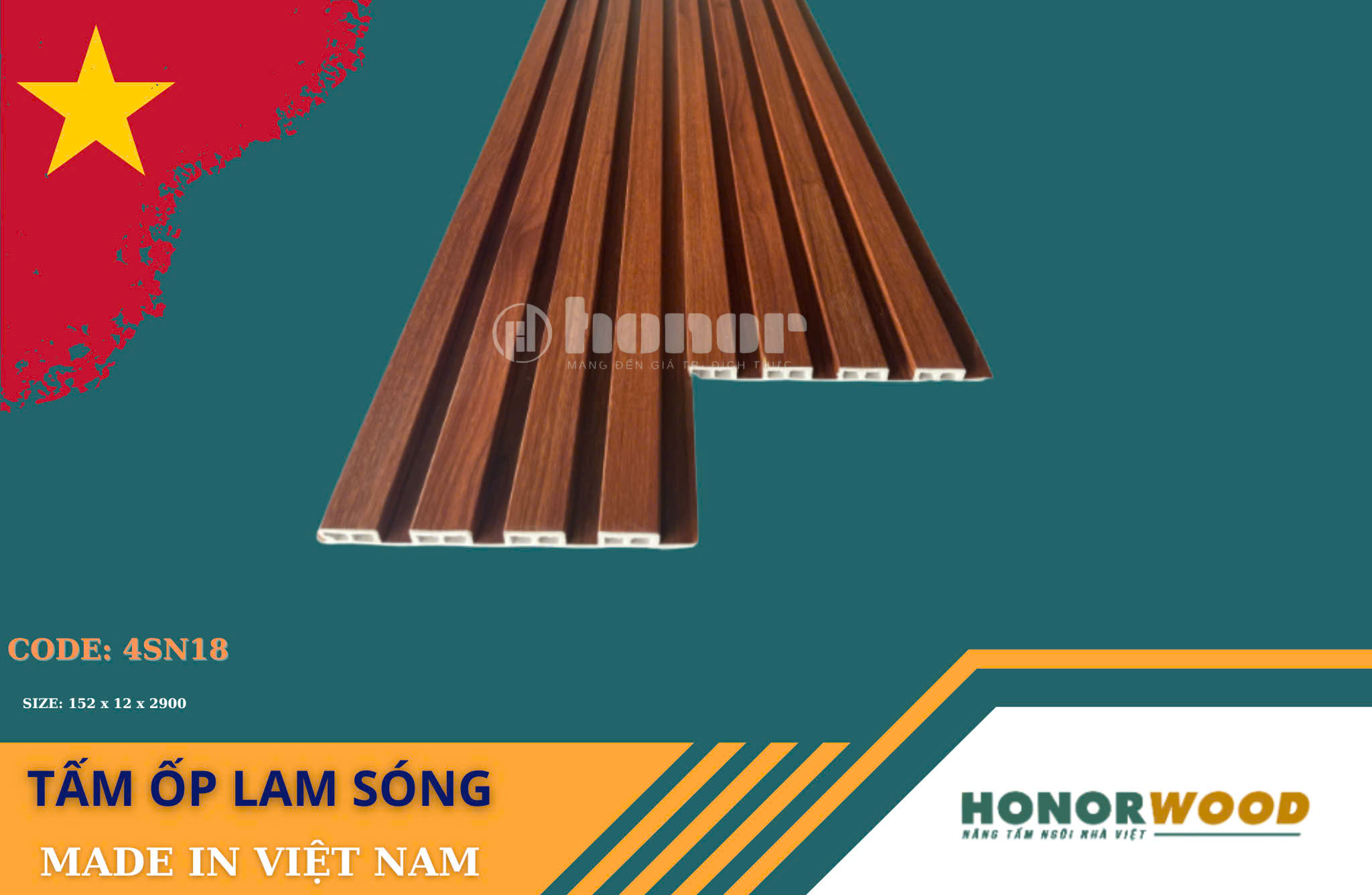 Tấm ốp lam sóng 4SN18 - 12mm
