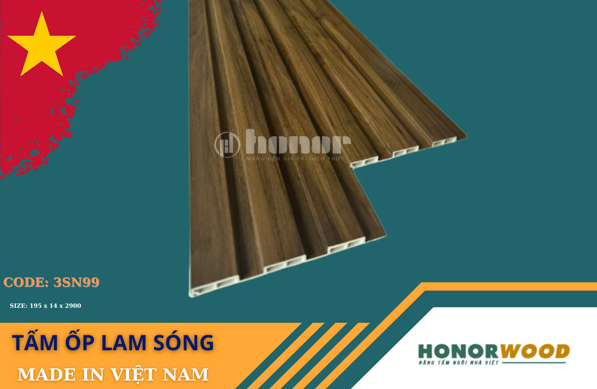 Tấm ốp lam sóng 3SN99 - 14mm