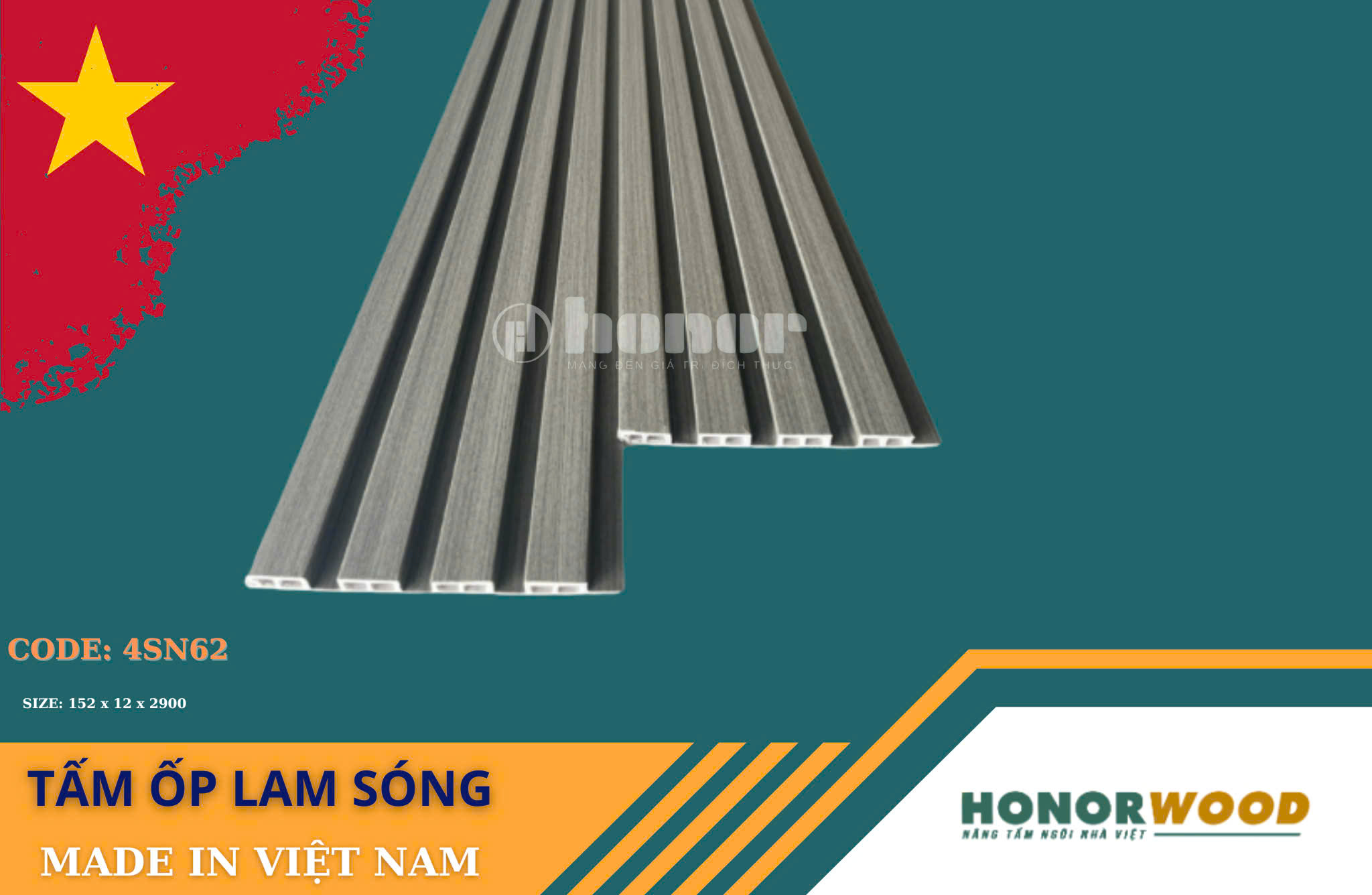 Tấm ốp lam sóng 4SN62 - 12mm