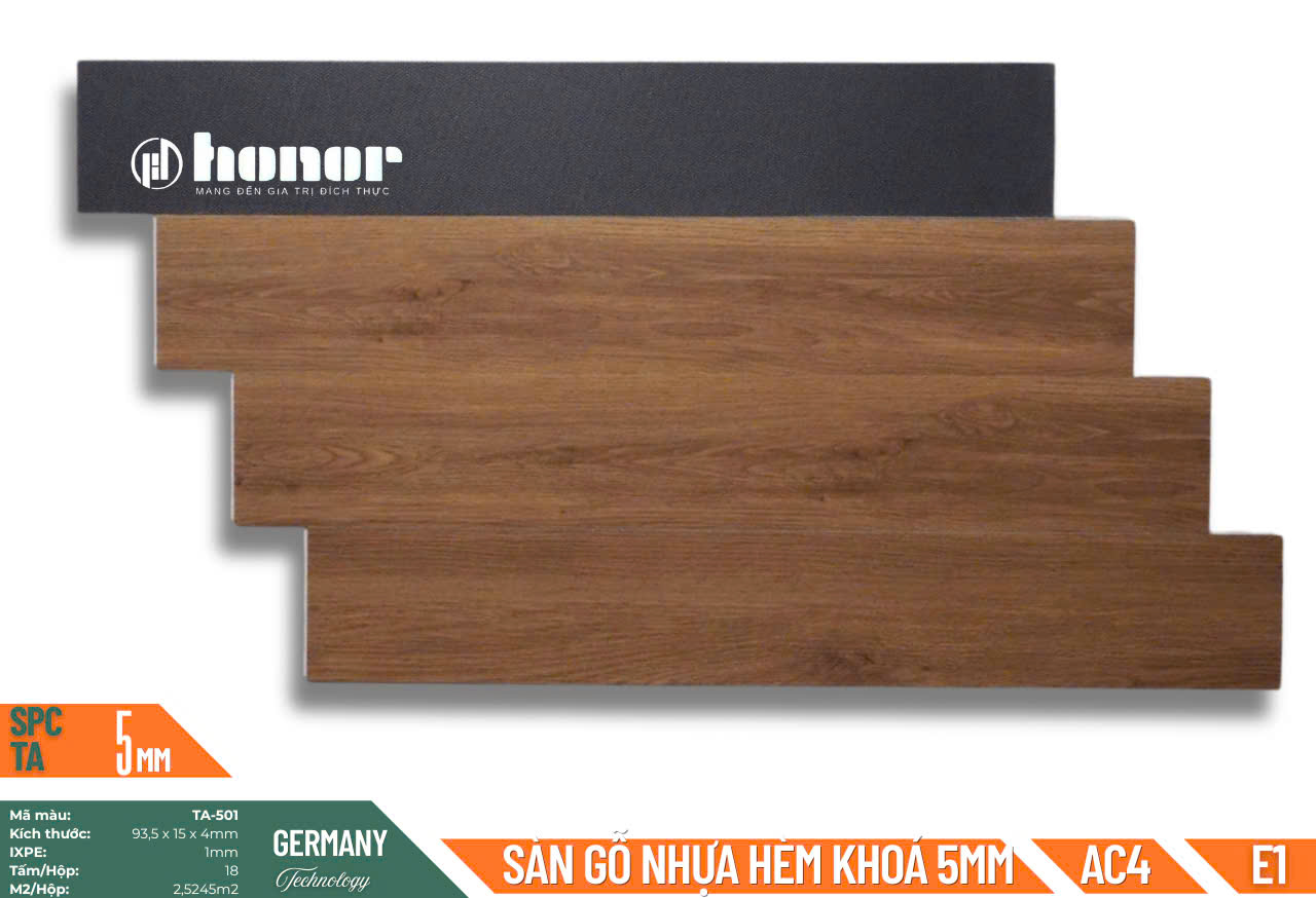 Sàn nhựa hèm khóa 5mm TA-501