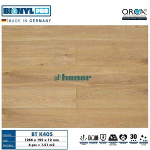 Sàn Gỗ Cốt Đen Binyl Pro BT K405 12mm AC5 Đức