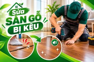 Sửa sàn gỗ bị kêu cọt kẹt