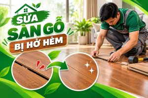 sửa sàn gỗ bị hở hèm